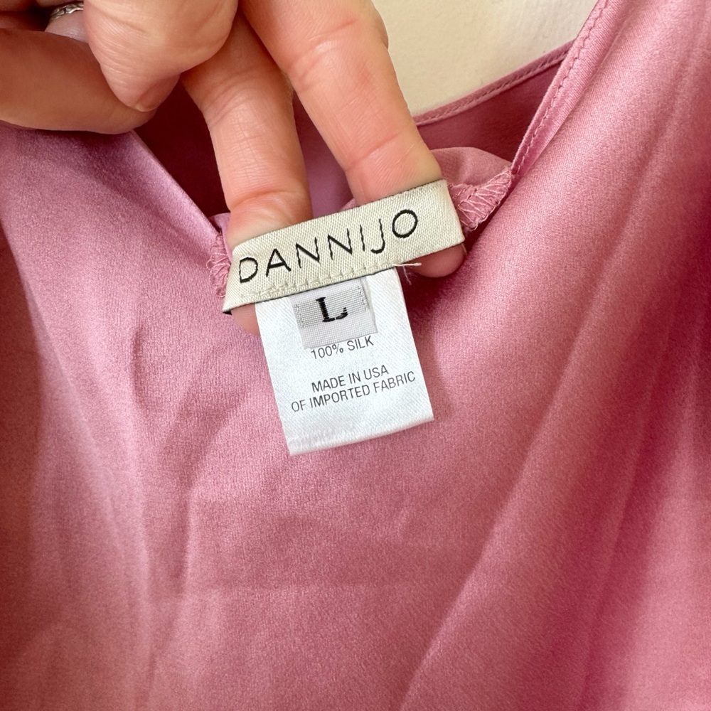 Dannijo Pink Silk Maxi Slip Dress Bias Cut L - Picture 12 of 15